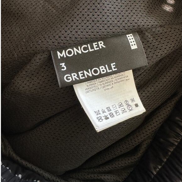 Moncler Grenoble White Heart Print Faux Fur Fuzzy Oversized Hoodie Jacket Large - Picture 10 of 16